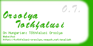 orsolya tothfalusi business card