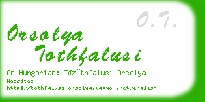orsolya tothfalusi business card